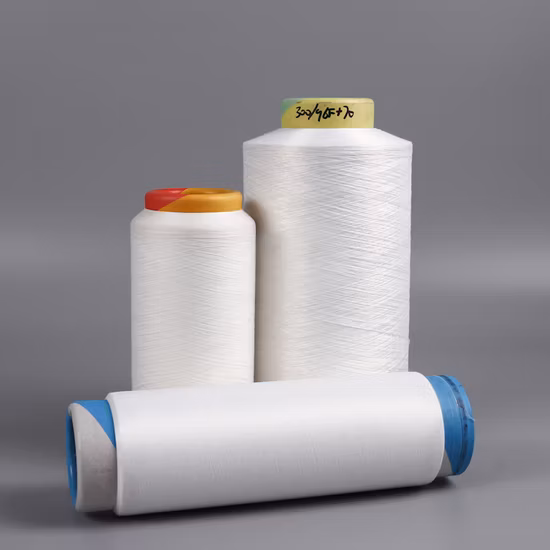 China Manufacturer Customization DTY Polyester Acy 150/48/40 Ddb Elastic Spandex Air Covered Socks Denim Fabric Knitting Machine Yarn
