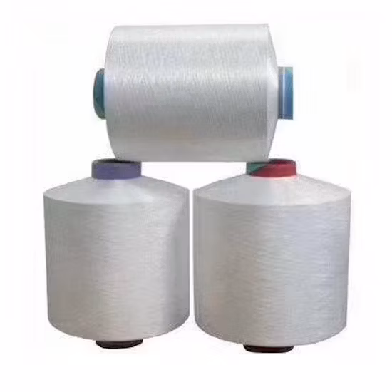 40 150/96 Hilo de nailon blanco crudo Poliéster Acy Spandex Hilo cubierto de aire para tejer calcetines de ropa interior